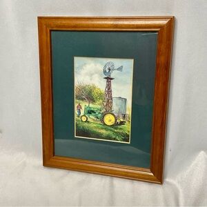 John Deere Framed Print Break’n The Windmill